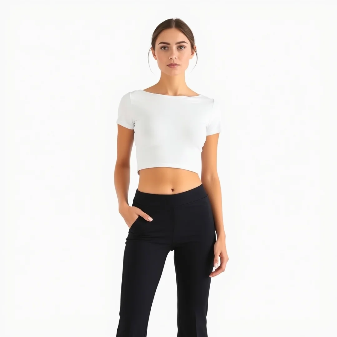 Simple Crop Top - 20 Black Flared Legging Outfits That Look So Chic