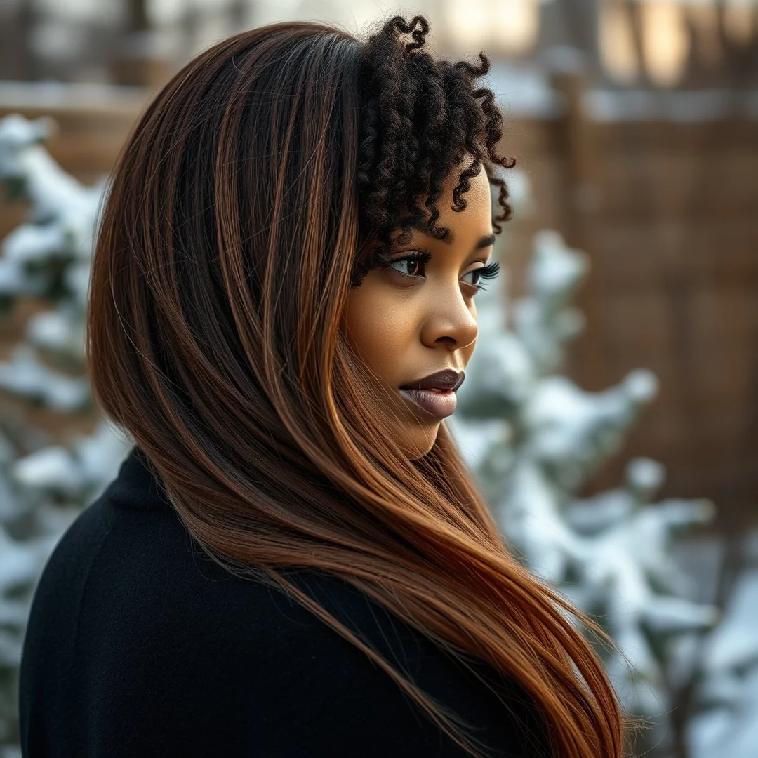 Chestnut Brown Base - 20 Black Women Hair Color Ideas Winter Natural Hair