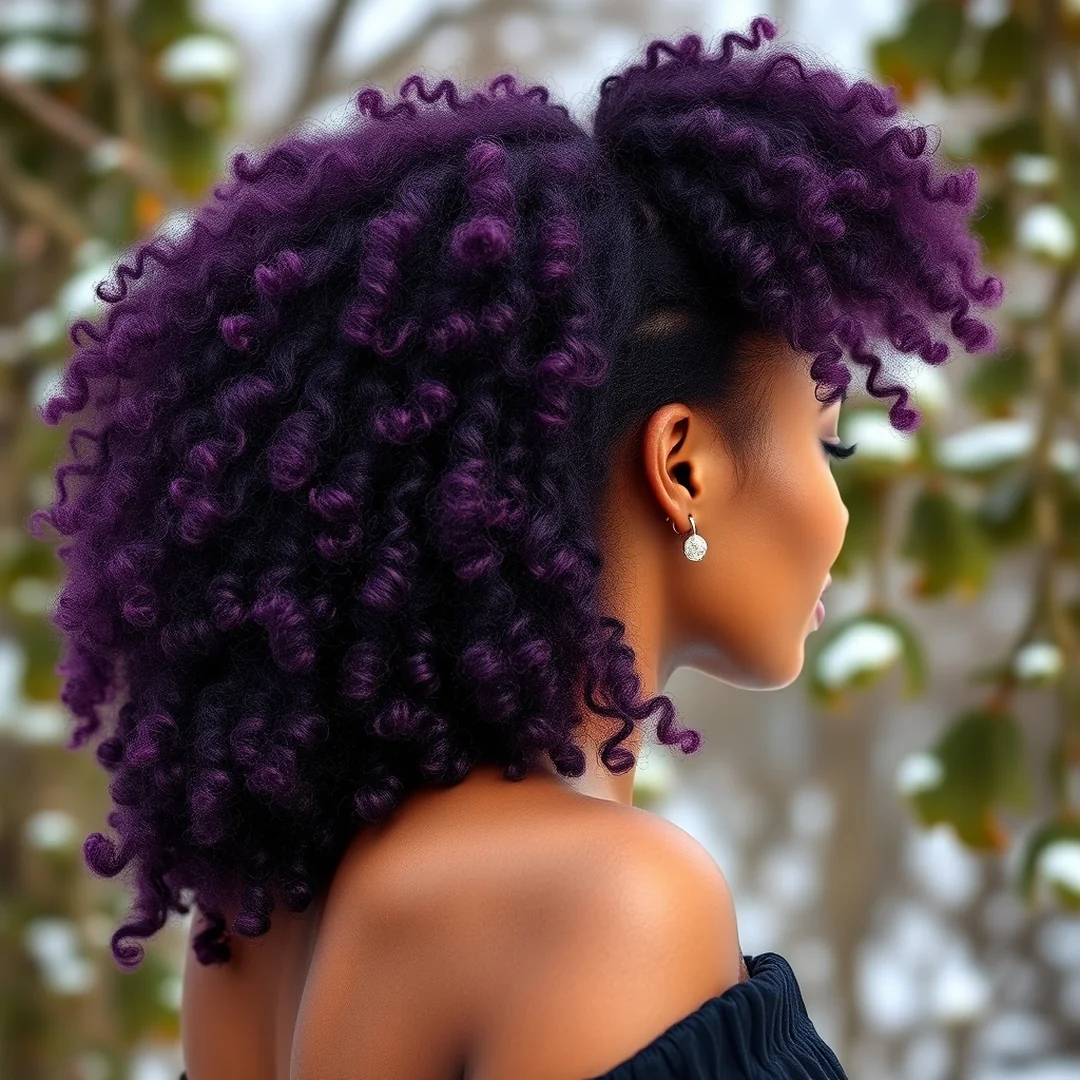 Dark Plum Hues - 20 Black Women Hair Color Ideas Winter Natural Hair