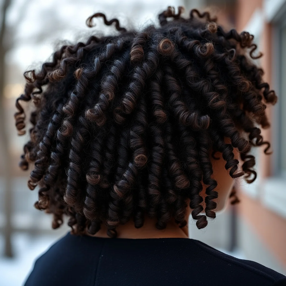 Mocha Curl Highlights - 20 Black Women Hair Color Ideas Winter Natural Hair