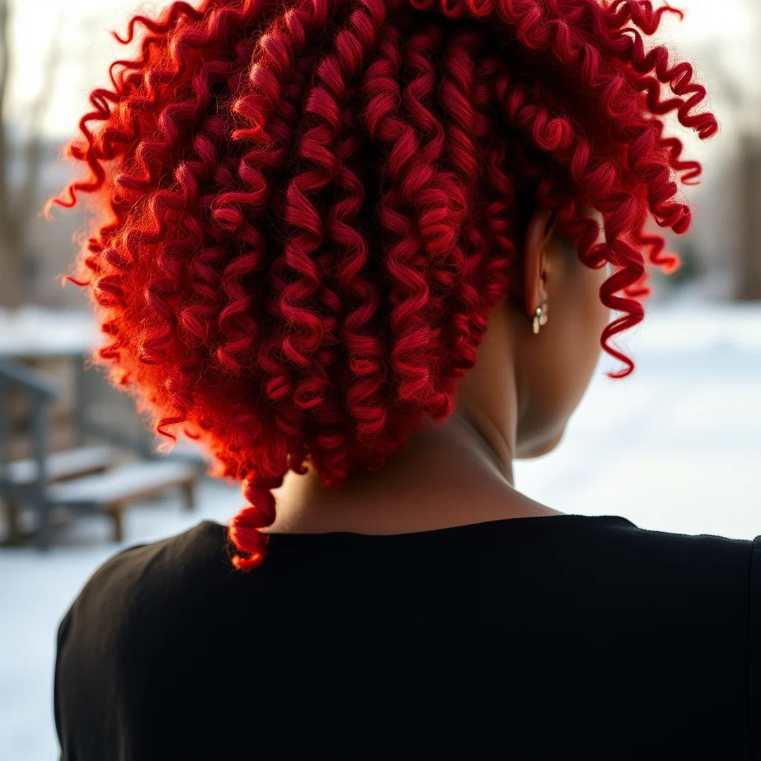 Radiant Ruby Red - 20 Black Women Hair Color Ideas Winter Natural Hair