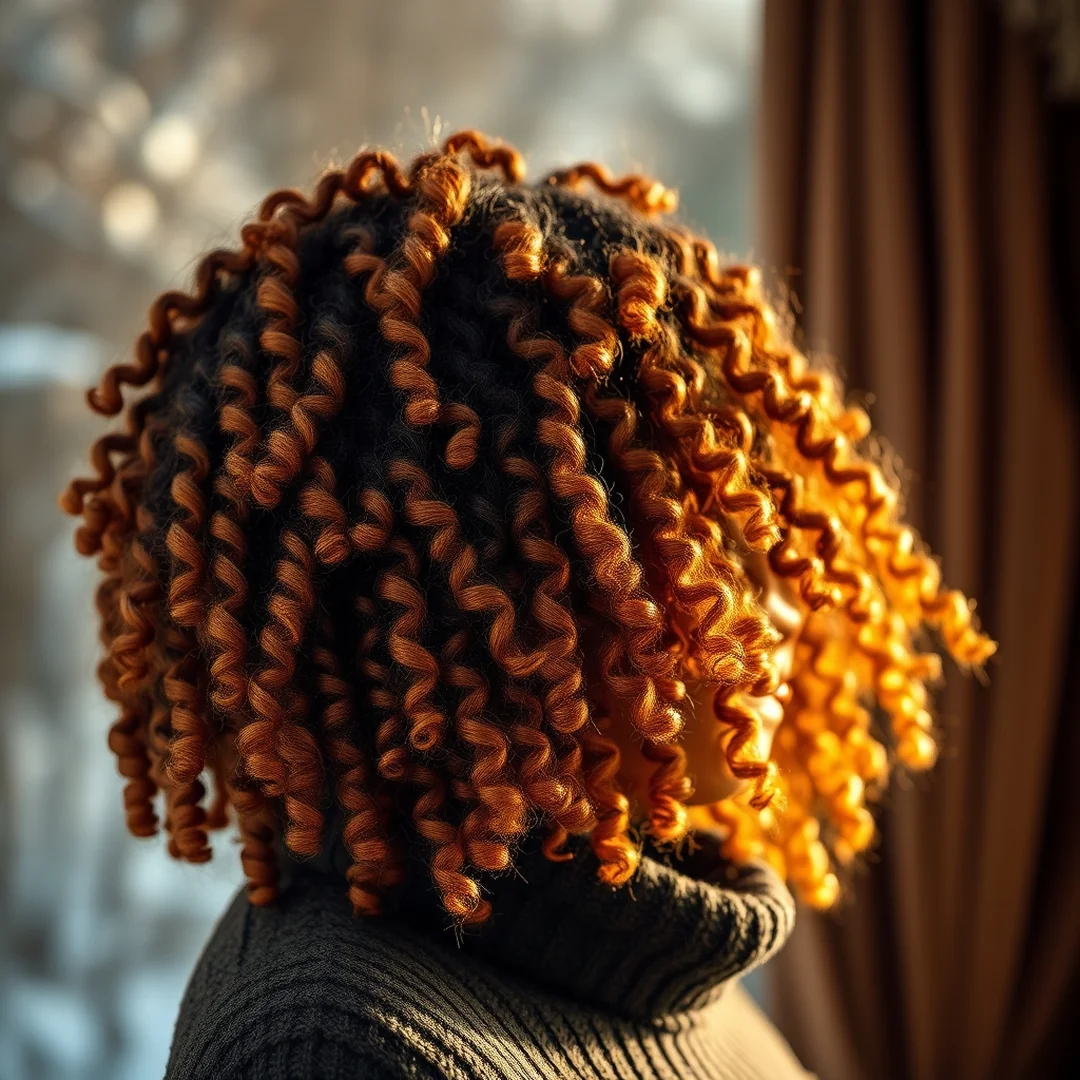 Warm Ginger Highlights - 20 Black Women Hair Color Ideas Winter Natural Hair