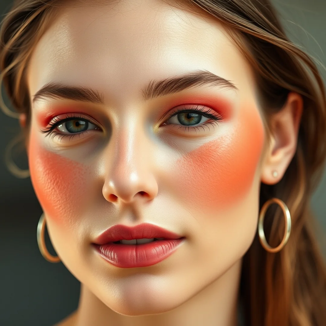 Coral Monochromatic Glow - 20 Bold Blush Makeup Ideas for Summer 2026