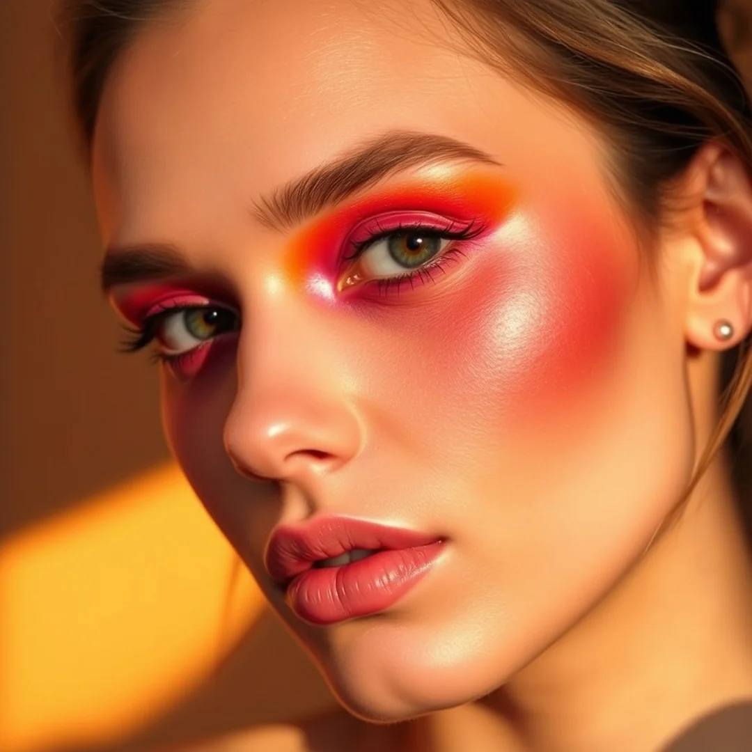 Sunset Gradient Blush Look - 20 Bold Blush Makeup Ideas for Summer 2026