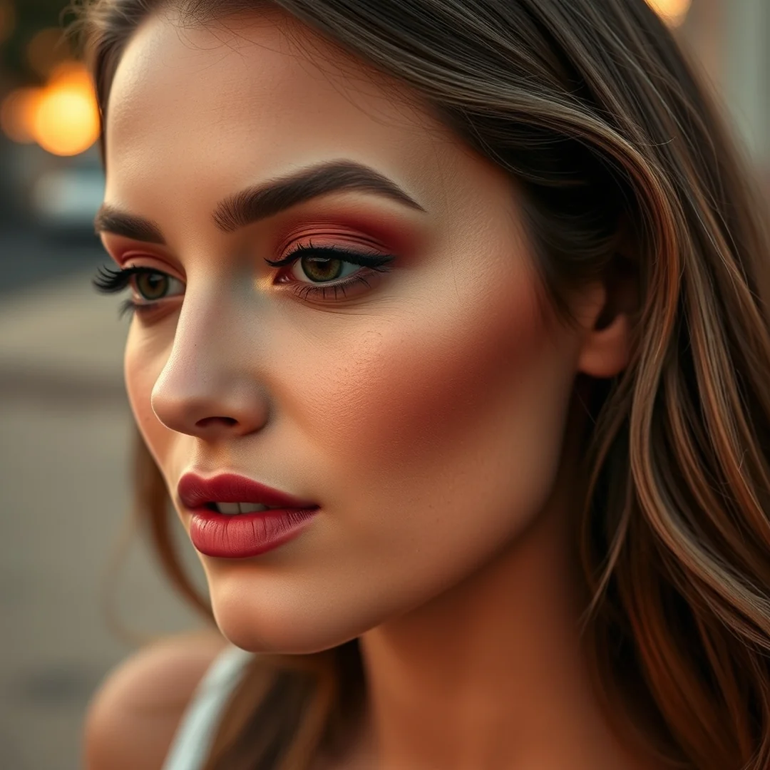 Terracotta Tone Eyes - 20 Bronzed Makeup Looks for Effortless Summer Glam