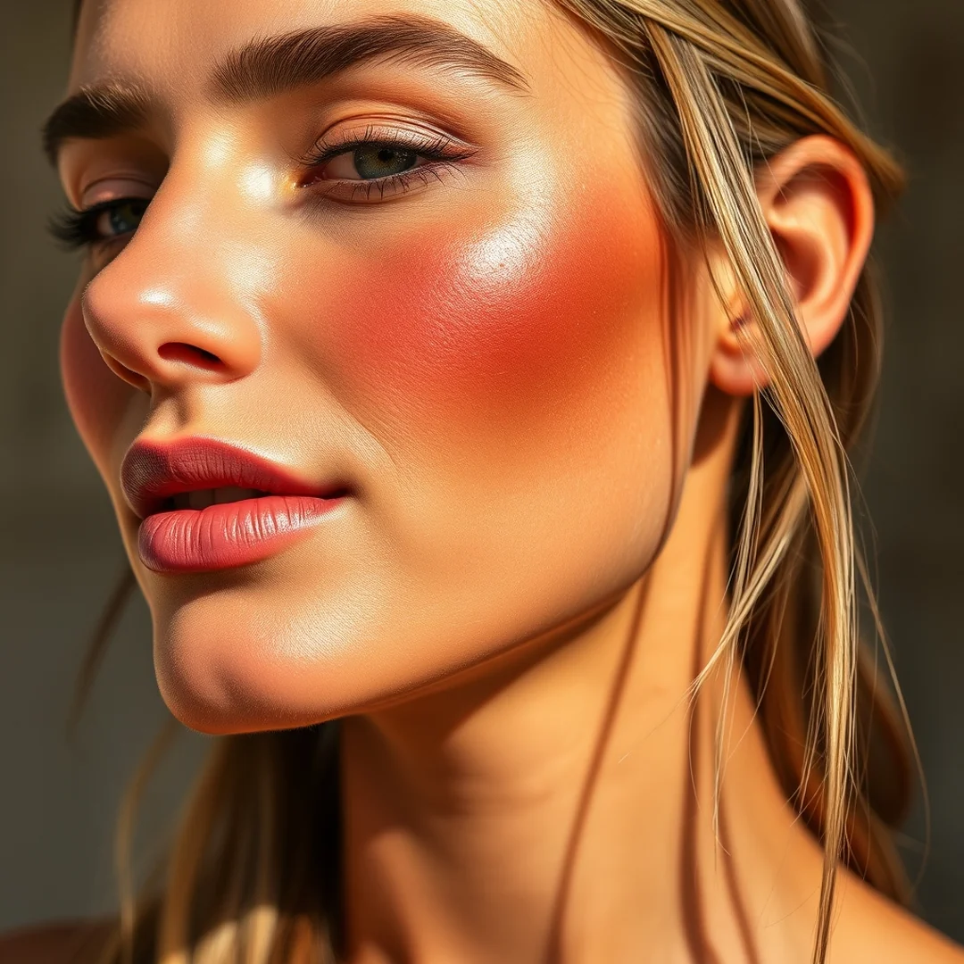 Warm Toned Blush - 20 Bronzed Makeup Looks for Effortless Summer Glam