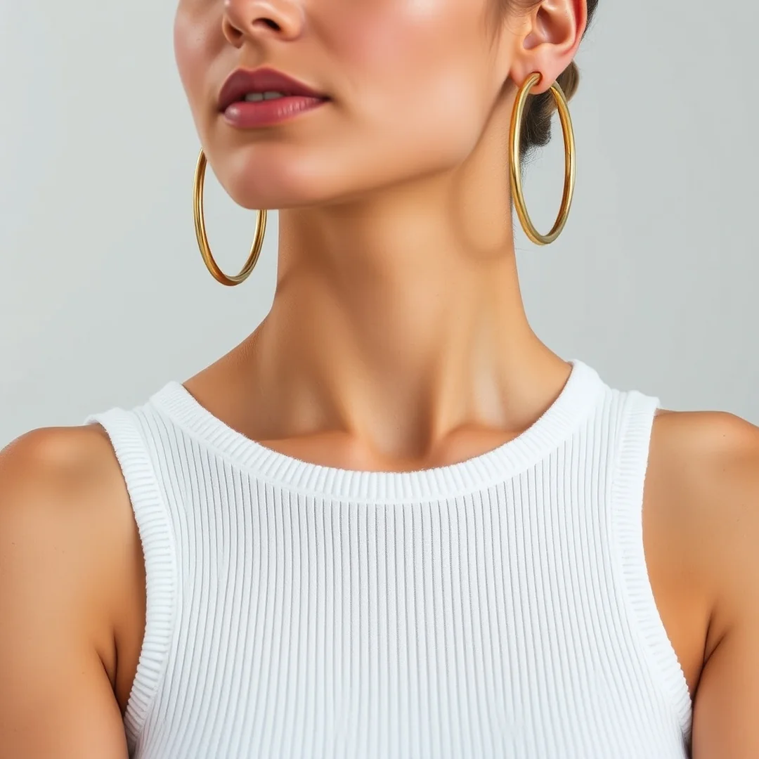 Tank Top With Hoops - 20 Chic Tank Top Outfits to Try Before Summer Ends