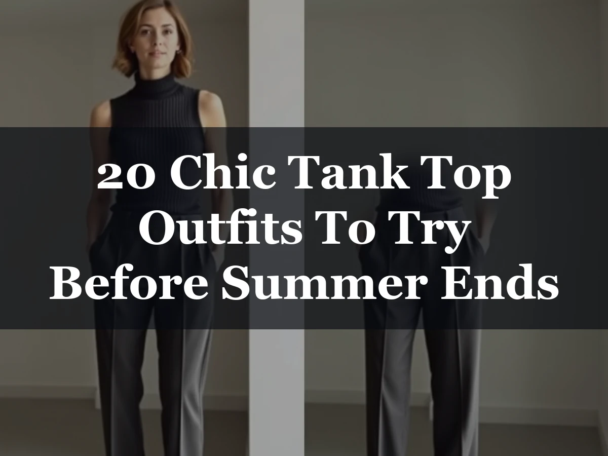 20 Chic Tank Top Outfits To Try Before Summer Ends - 20 Chic Tank Top Outfits to Try Before Summer Ends