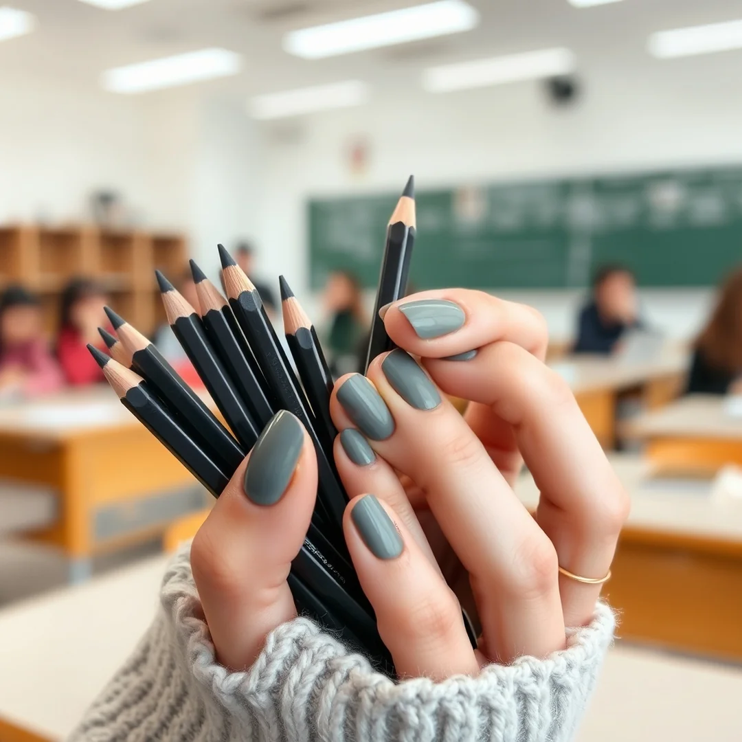 Soft Grey Tints - 20 Simple Back to School Nails 2026 That Look Chic