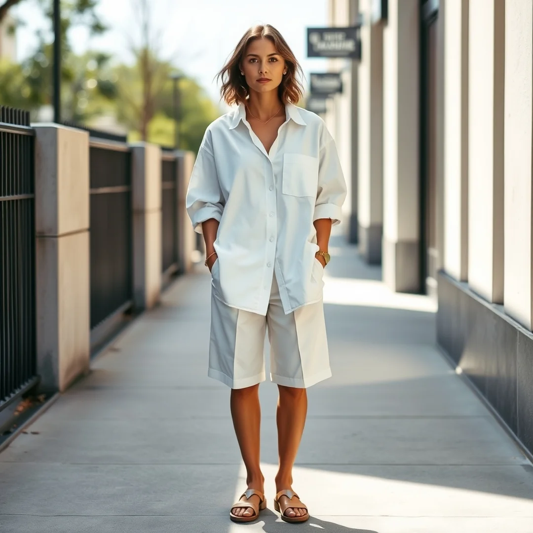 Oversized Poplin Short Set - 20 Summer Matching Set Outfits Everyone Will Want to Copy