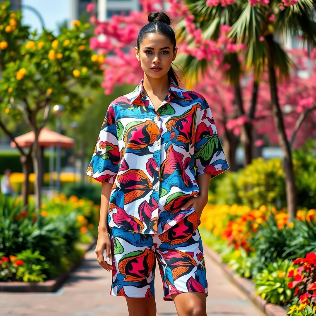 Graphic Print Shirt Set - 20 Summer Matching Set Outfits Everyone Will Want to Copy