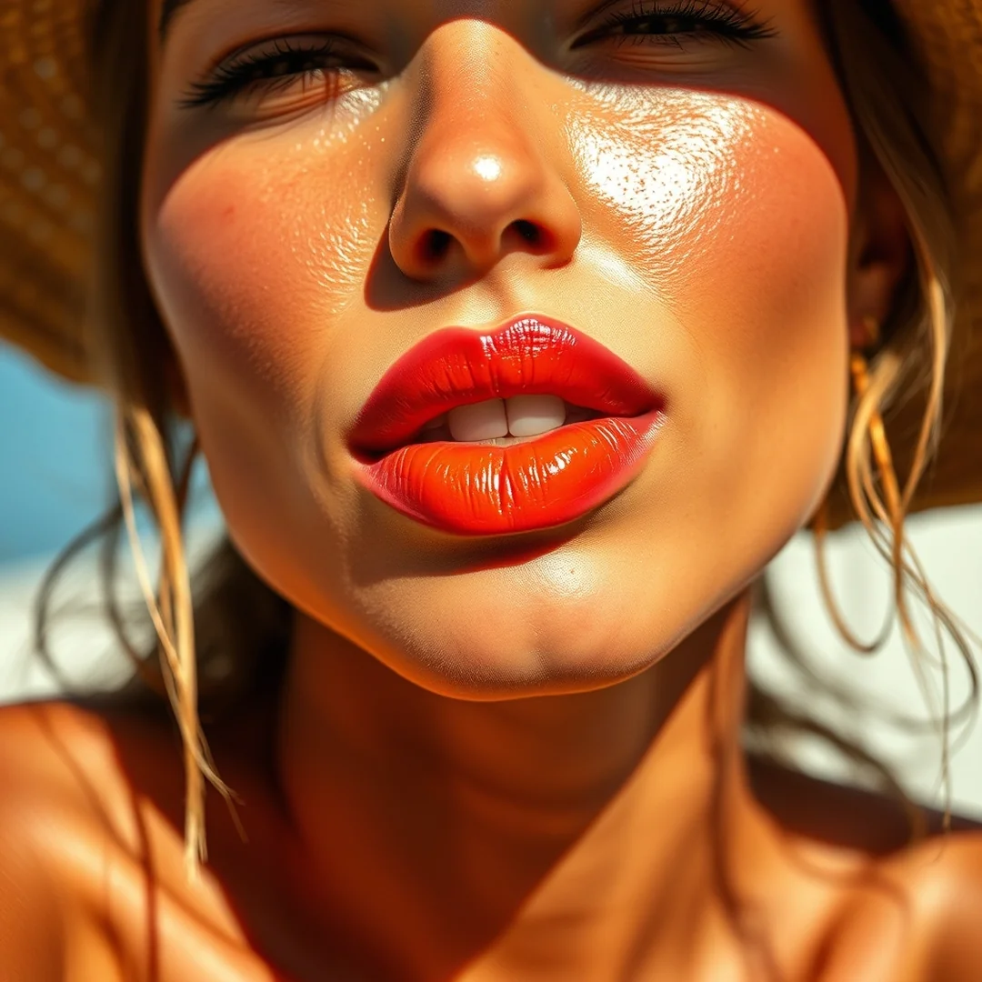Coral Lipstick Pop - 20 Sun Kissed Makeup Looks for a Natural Summer Glow