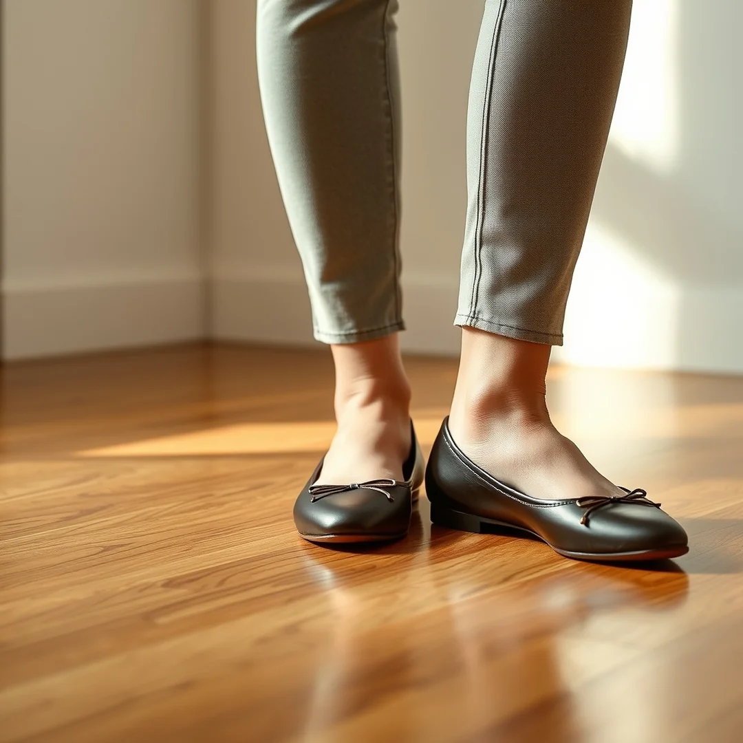 Classic Leather Ballet Flats - 20 Women Over 50 Outfits 2026 Classic Casual Chic