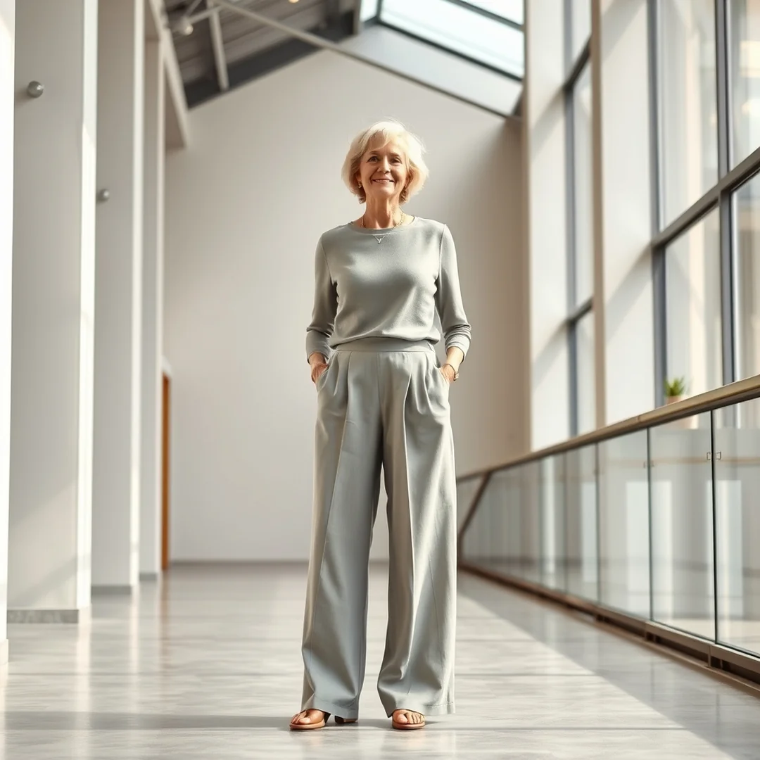 Neutral Wide Leg Pants - 20 Women Over 50 Outfits 2026 Classic Casual Chic