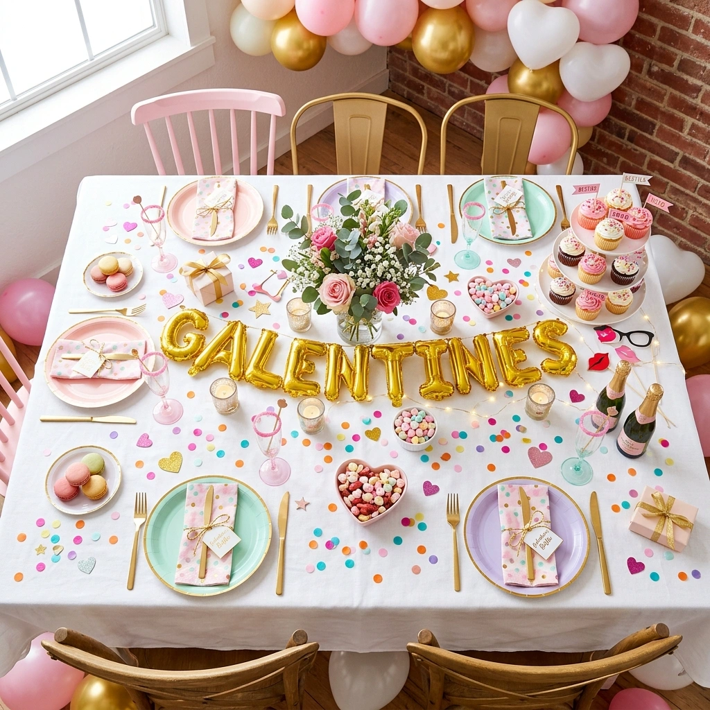 20. Confetti Party Table