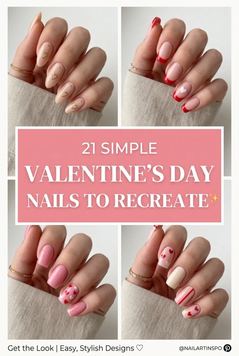 21 Simple Valentine’s Day Nails to Recreate