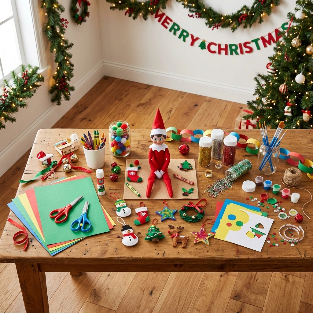 21. Christmas Craft Table