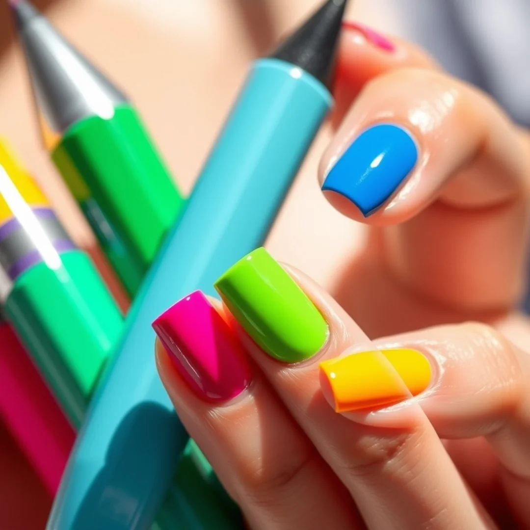 Colorful Back to School Nails - 22 Back to School Nail Ideas 2026 for a Fresh Start