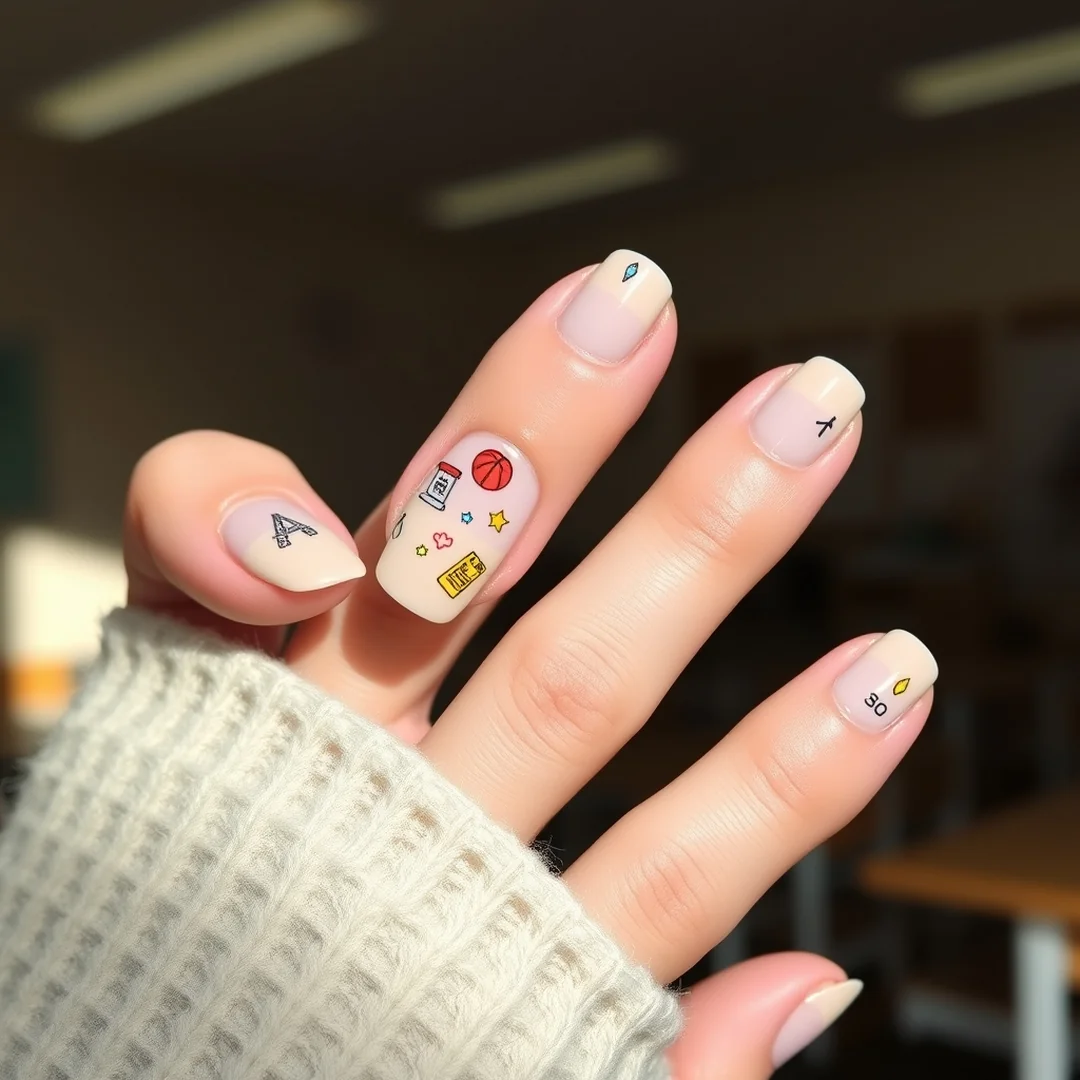 Nail Decal Hacks - 22 Back to School Nail Ideas 2026 for a Fresh Start