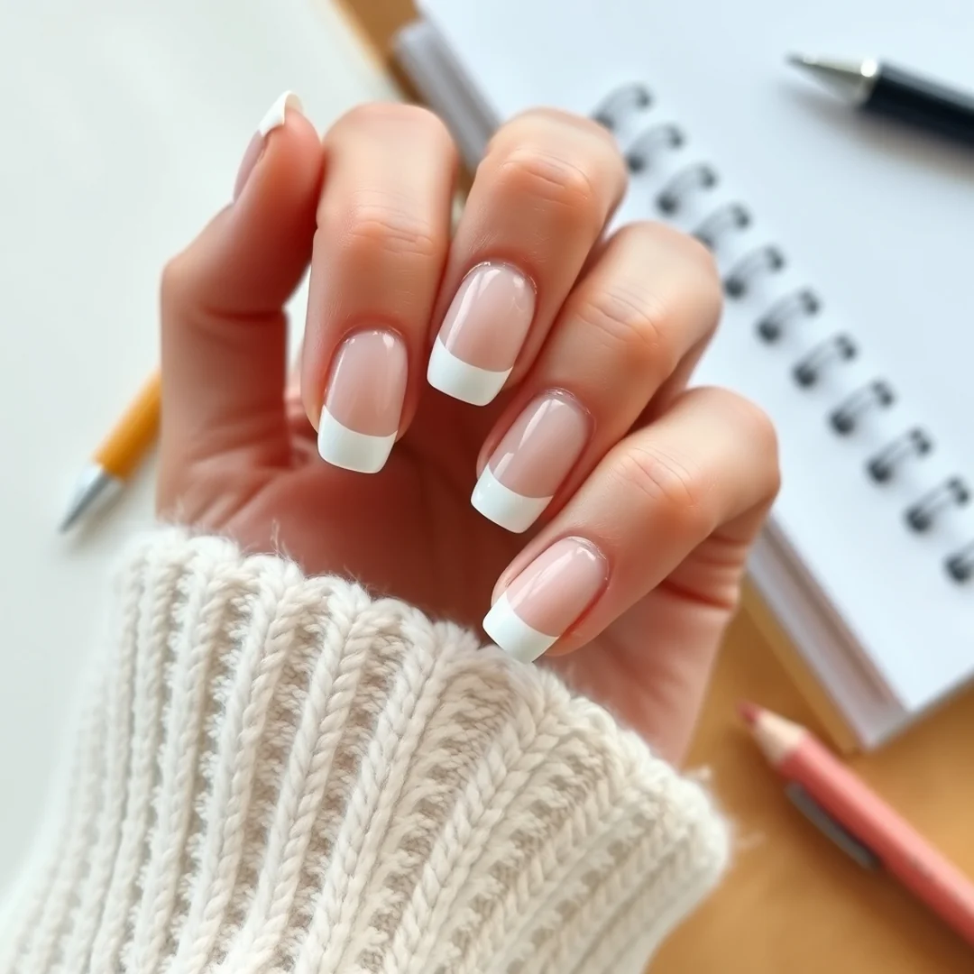 Simple French Tips - 22 Back to School Nail Ideas 2026 for a Fresh Start