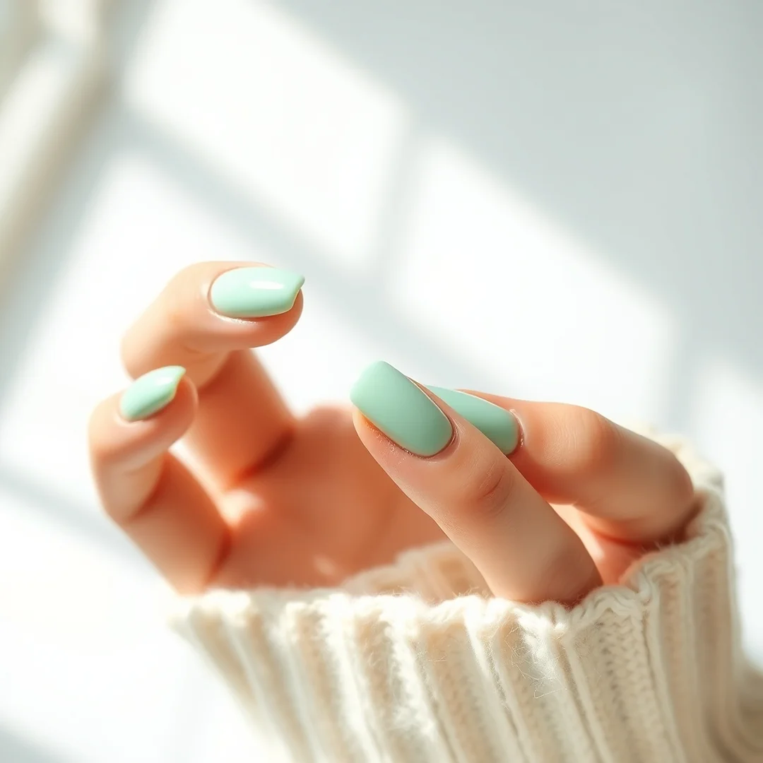 Mint Cream Design - 22 Green Nails That Feel Fresh & Trendy