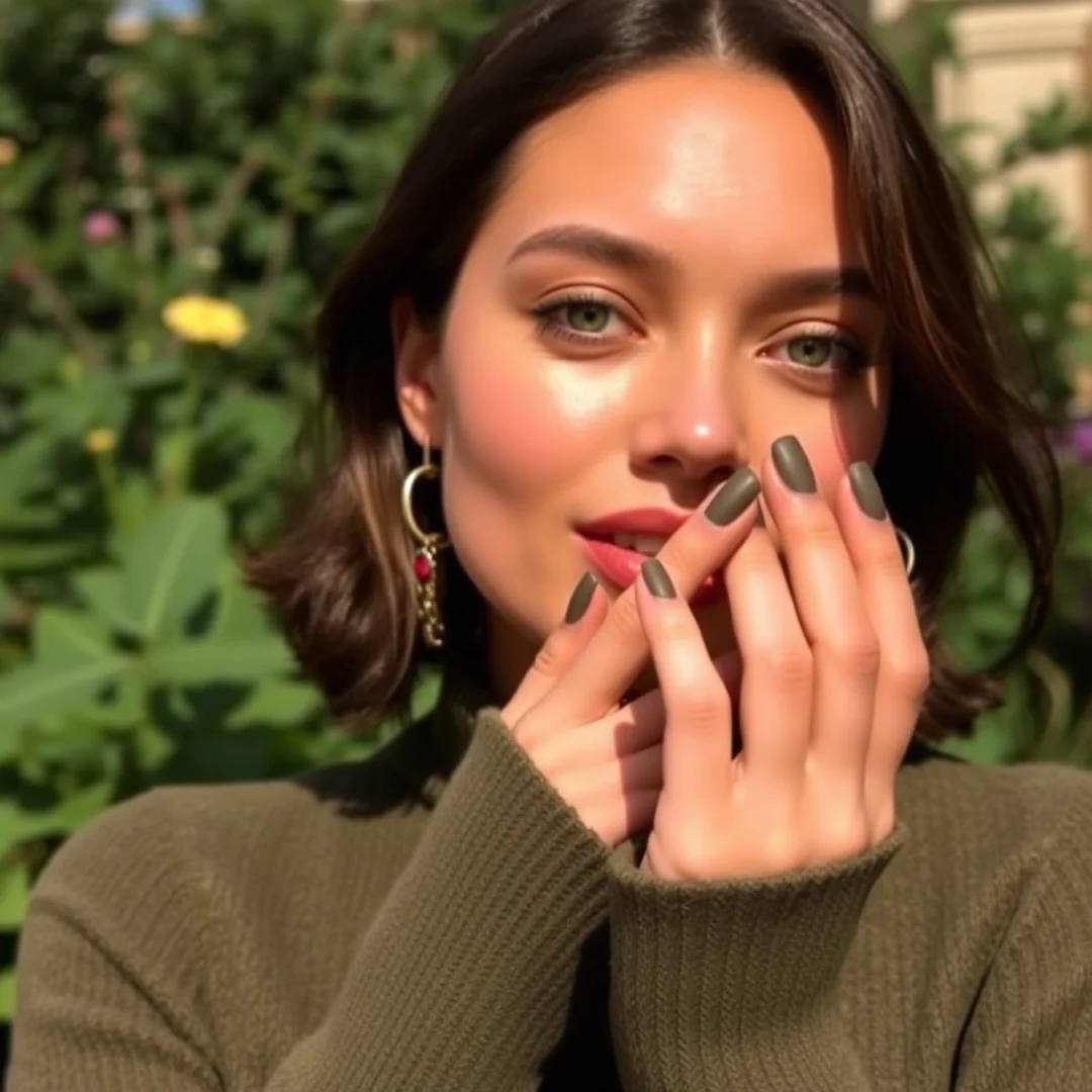 Muted Olive Tones - 22 Green Nails That Feel Fresh & Trendy