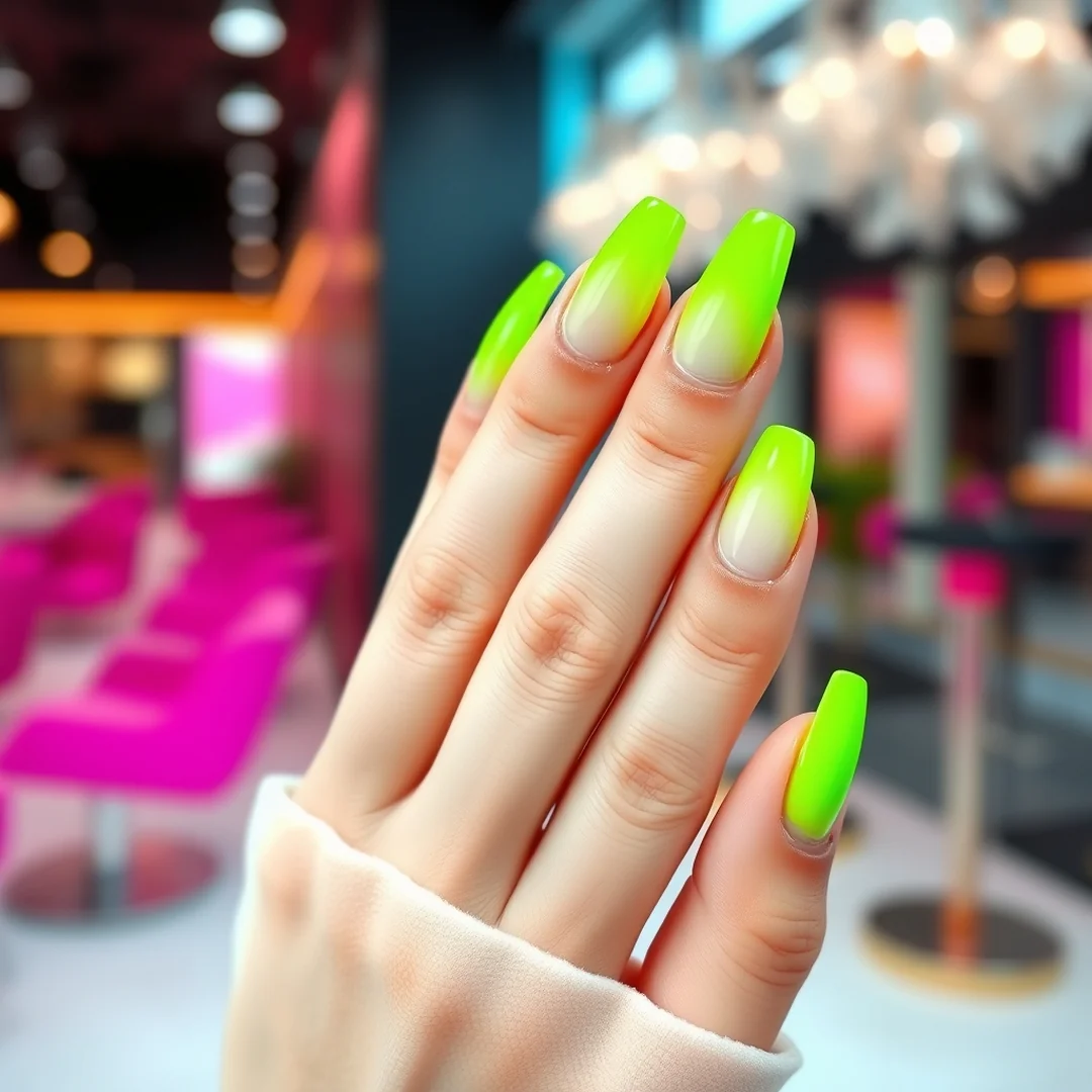 Neon Green Tips - 22 Green Nails That Feel Fresh & Trendy