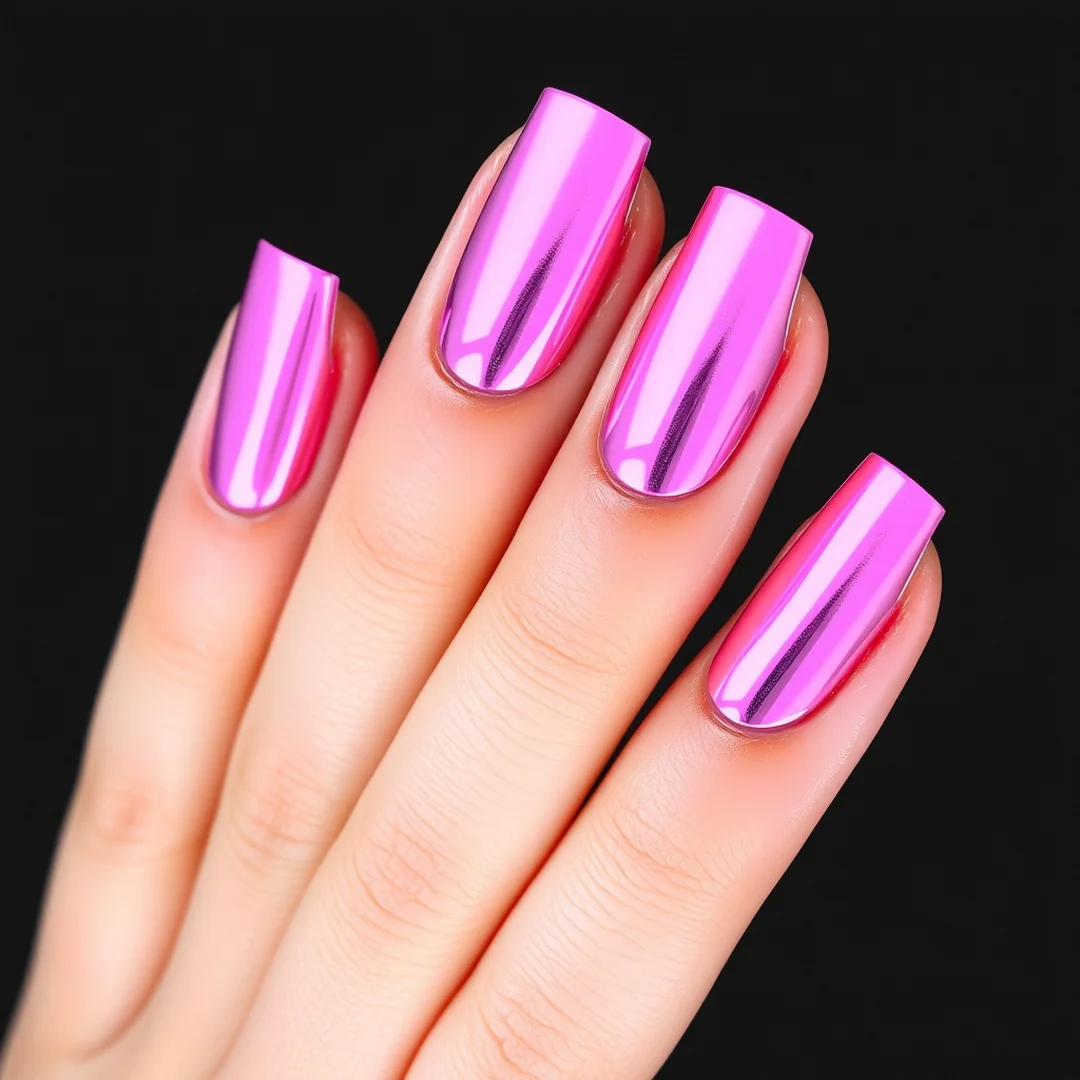 Pink Chrome Finish - 22 Pink Valentine’s Day Nails Everyone Loves