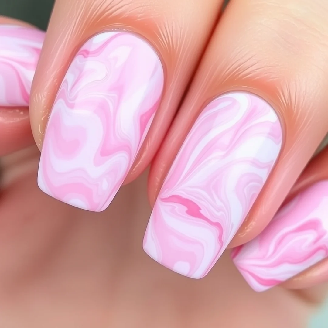 Pink Marble Effects - 22 Pink Valentine’s Day Nails Everyone Loves