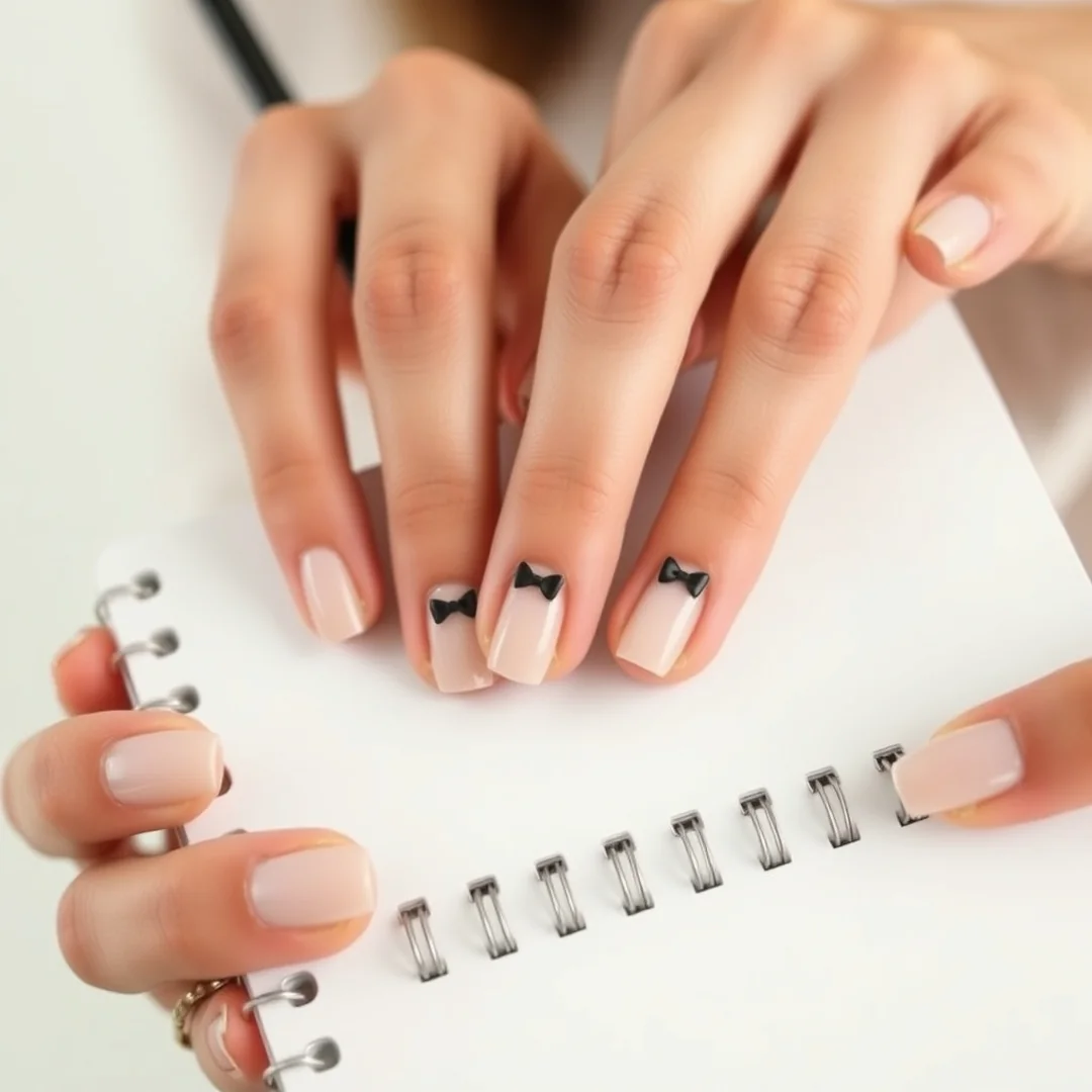Simple Bow Stickers - 23 Back to School Nails 2026 That Feel Fresh & Trendy