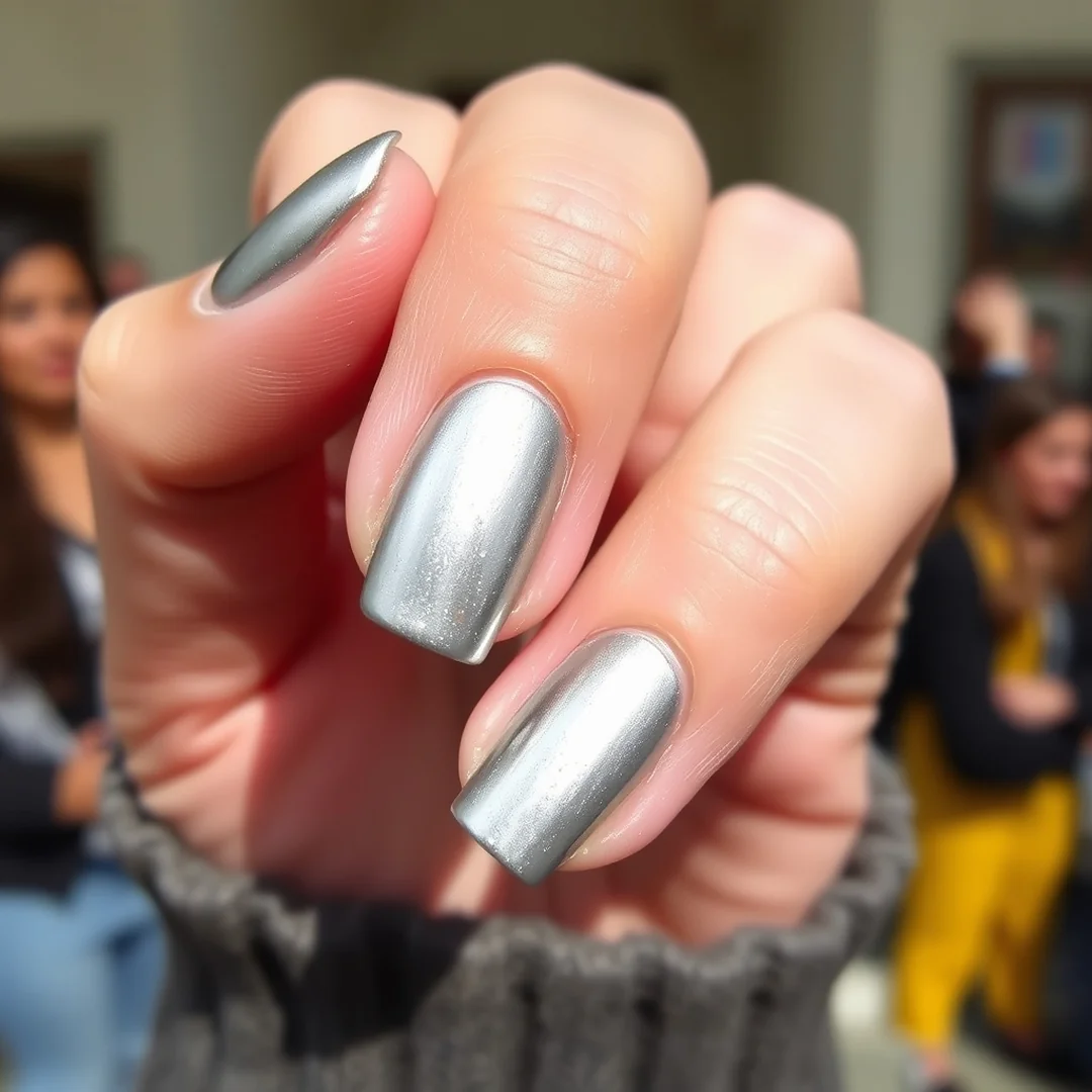 Warm Silver Details - 23 Back to School Nails 2026 That Feel Fresh & Trendy