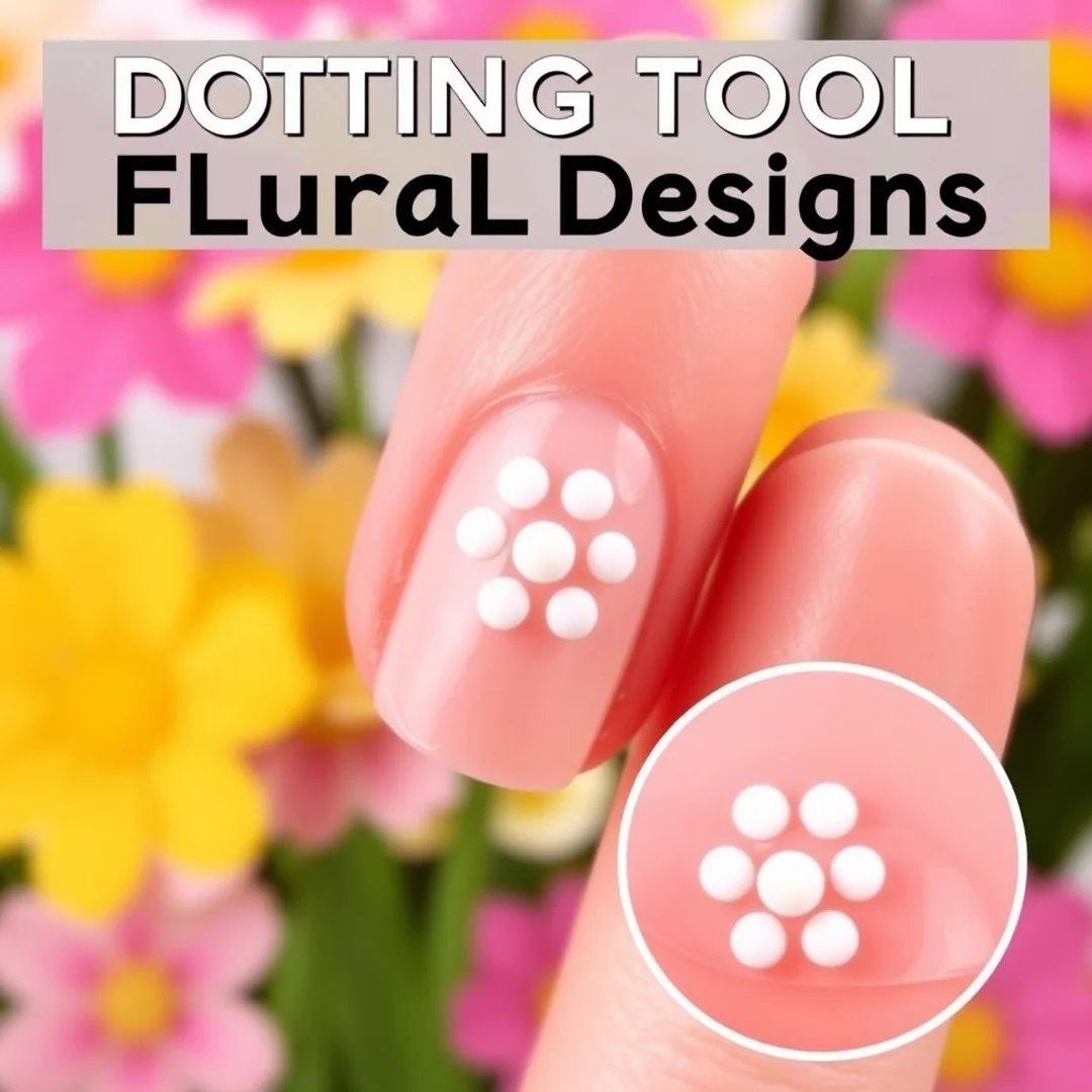 Dotting Tool Floral Designs - 24 Spring Floral Nails That Look Stunning