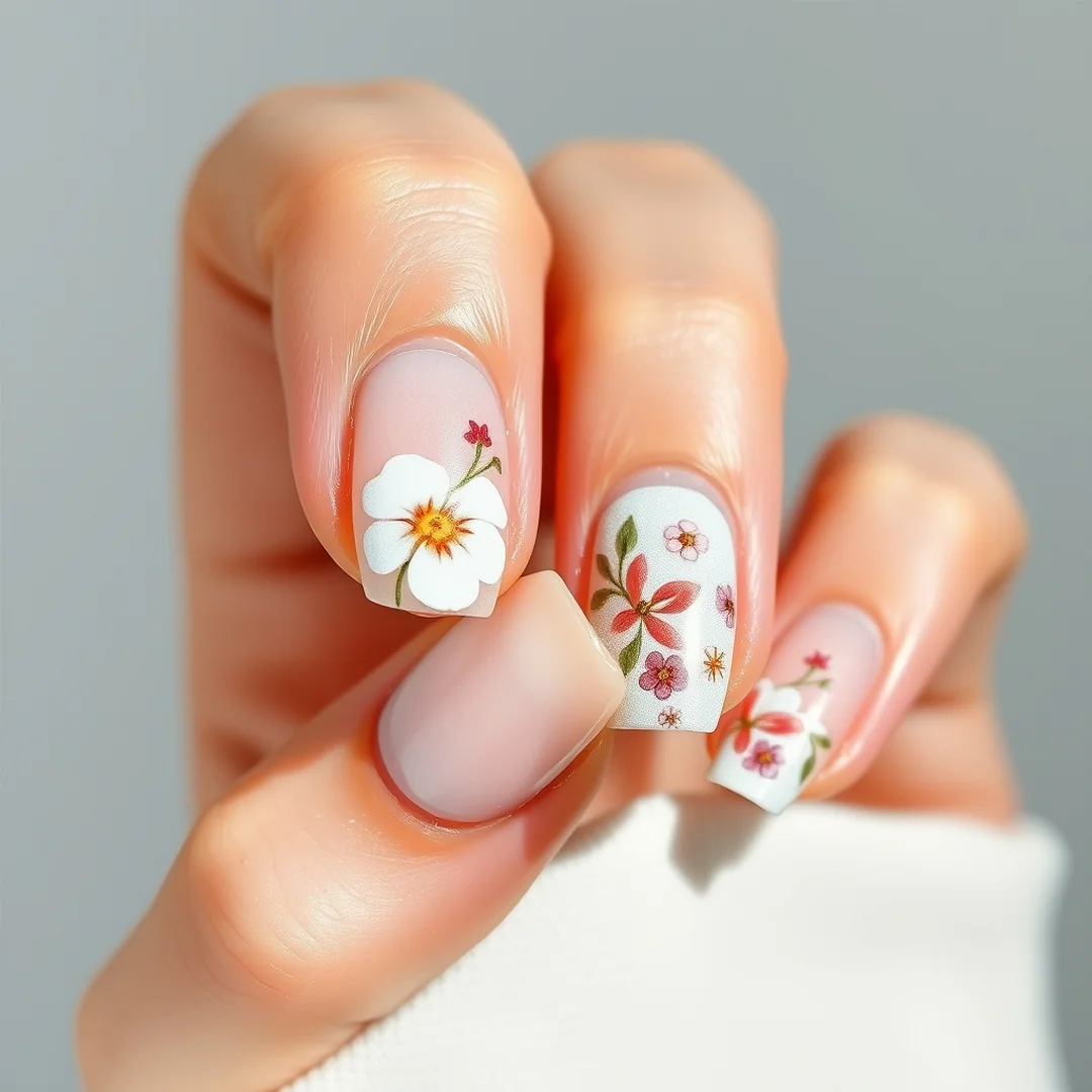 Negative Space Petals - 24 Spring Floral Nails That Look Stunning