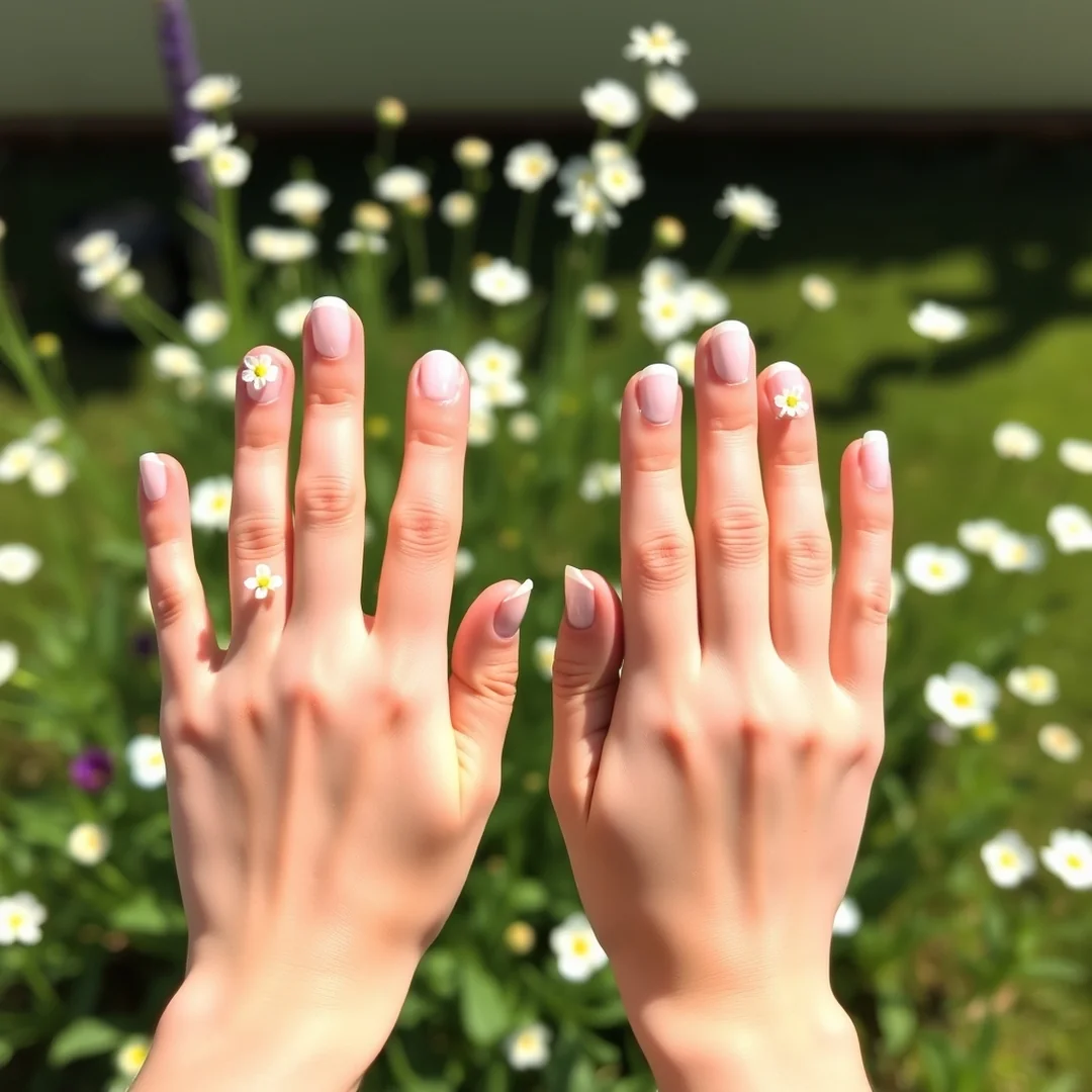 Simple Daisy Tips - 24 Spring Floral Nails That Look Stunning