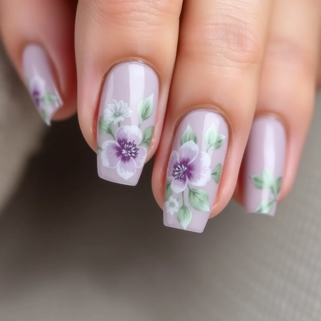 Sophisticated Petal Art - 24 Spring Floral Nails That Look Stunning