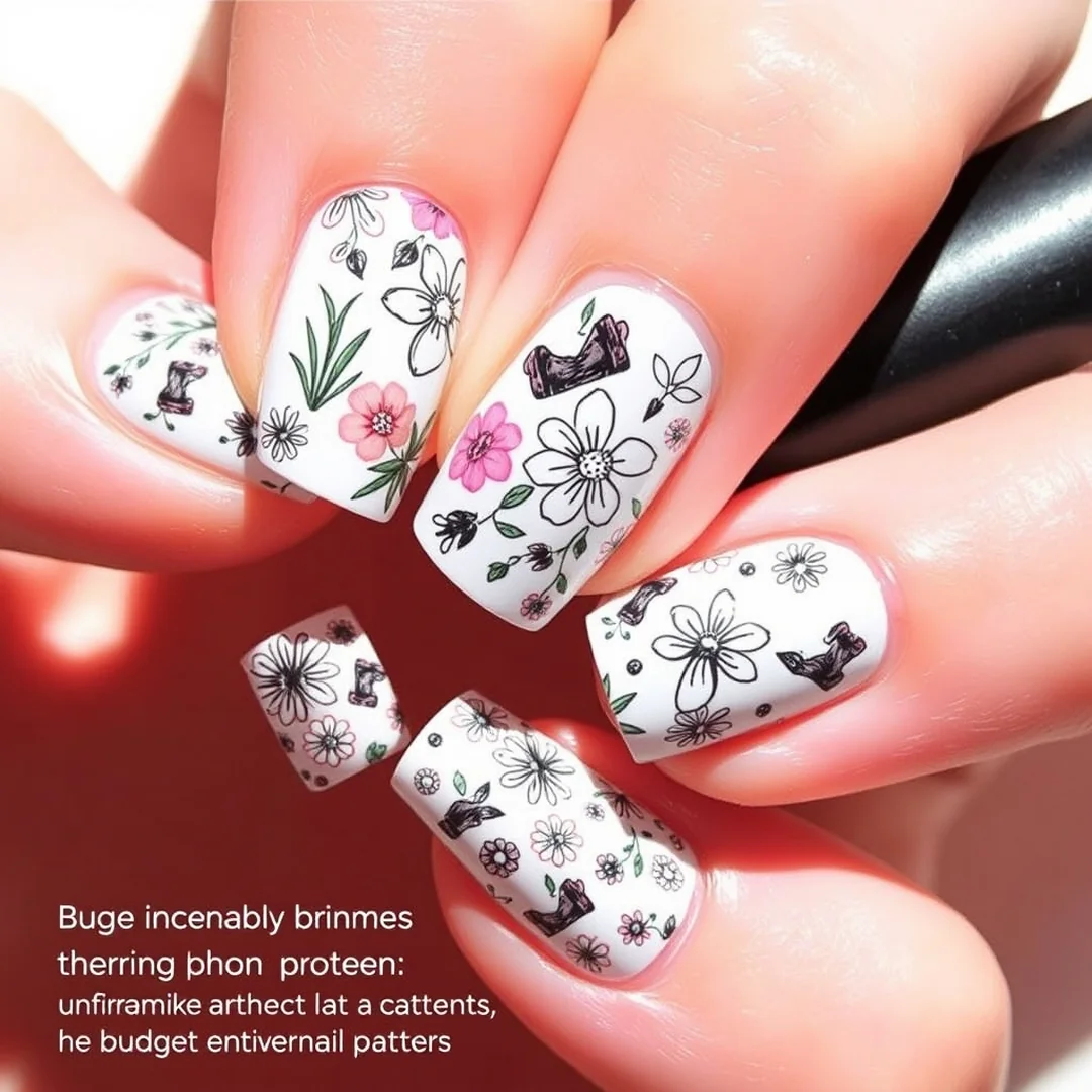 Sticker Floral Nail Art - 24 Spring Floral Nails That Look Stunning