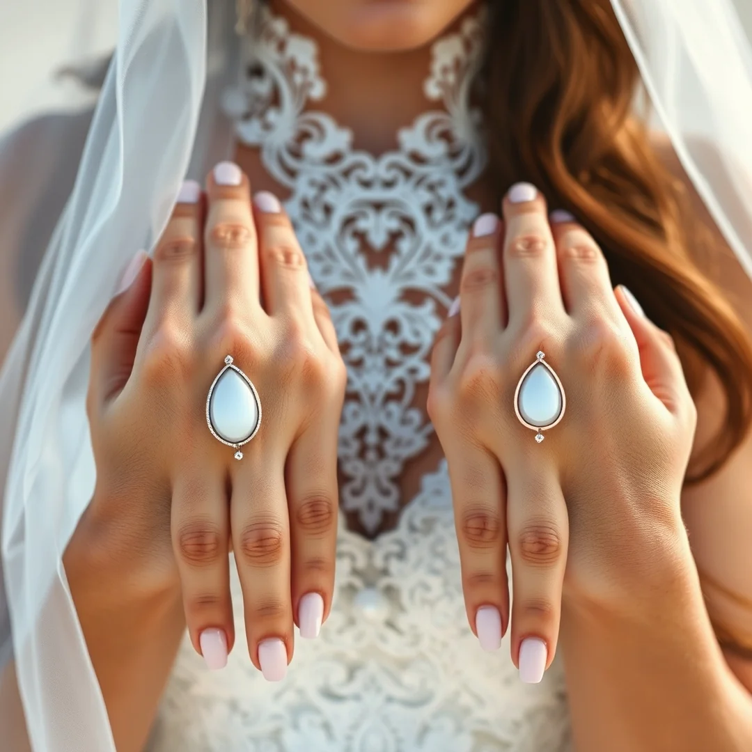 Squoval Shape Bridal Designs - 24 Summer Bridal Nails 2026 for a Beautiful Wedding Look