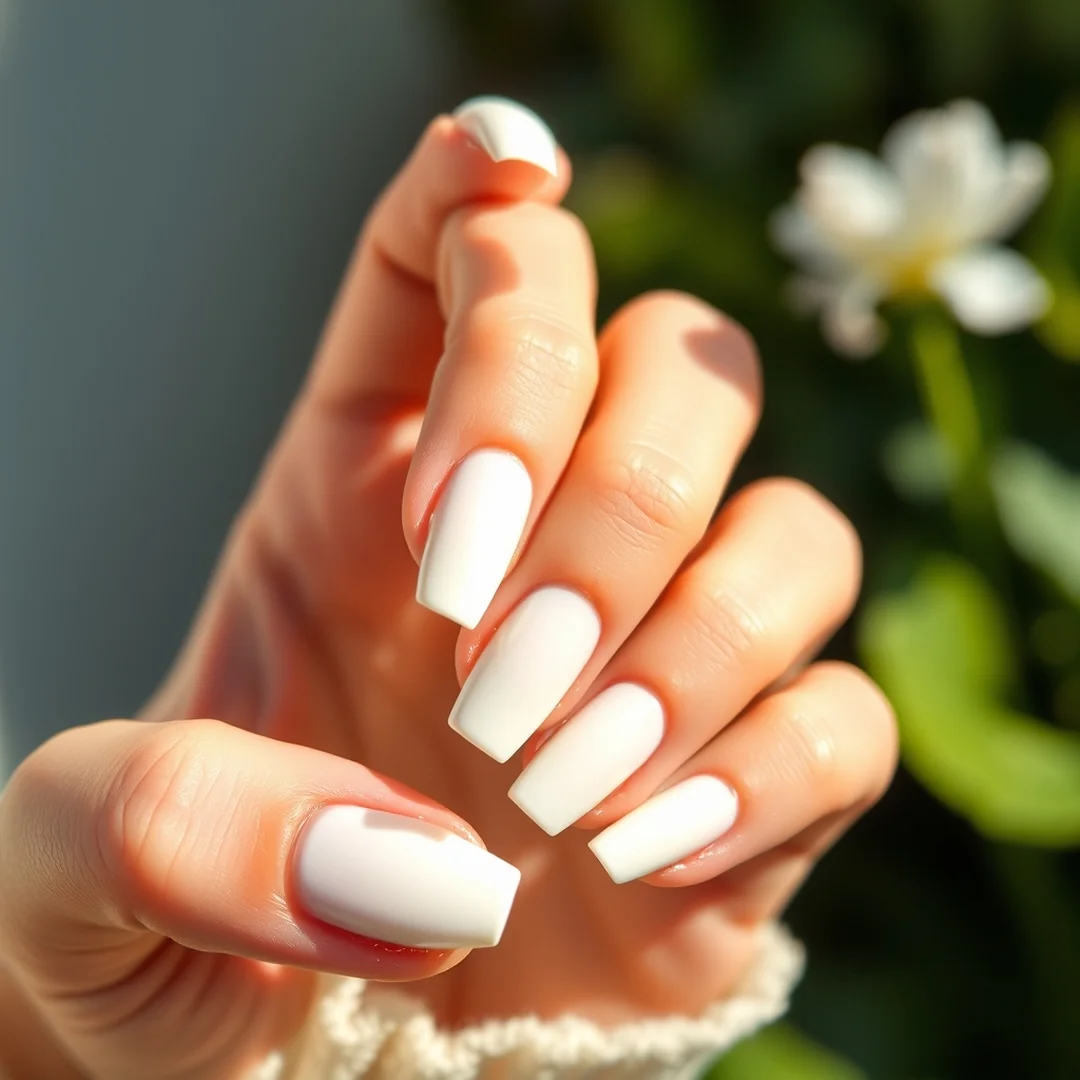 Milky White Polish - 25 Summer Wedding Nails 2026 Every Bride Will Love