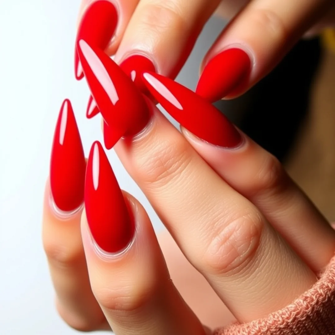Bold Valentine Acrylic Hearts - 25 Valentine’s Day Nails You’ll Want This Year