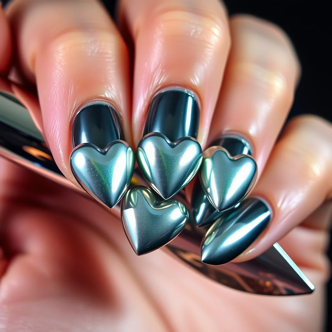 Chrome Heart Details - 25 Valentine’s Day Nails You’ll Want This Year