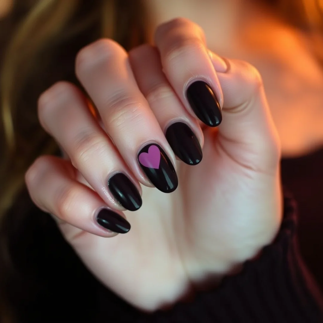 Monochrome Heart Art - 25 Valentine’s Day Nails You’ll Want This Year