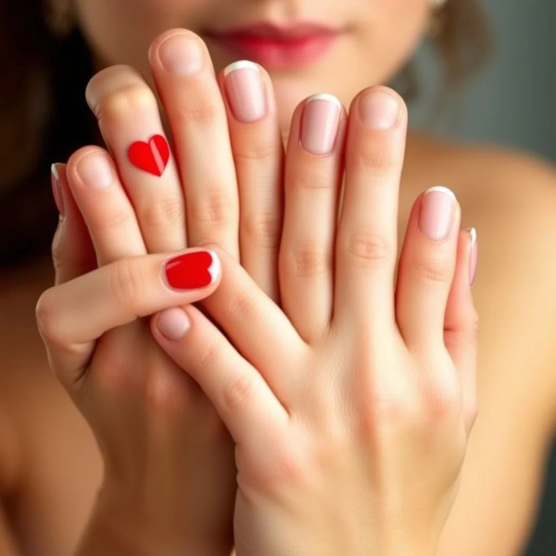 Negative Space Hearts - 25 Valentine’s Day Nails You’ll Want This Year