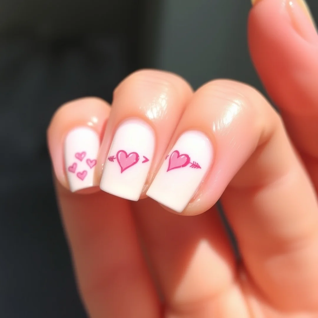 Playful Cupid Nail Art - 25 Valentine’s Day Nails You’ll Want This Year