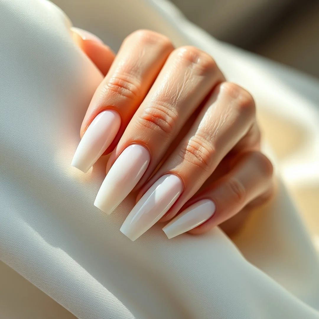 Milky Glass Nails - 25 Wedding Nails for Brides in 2026