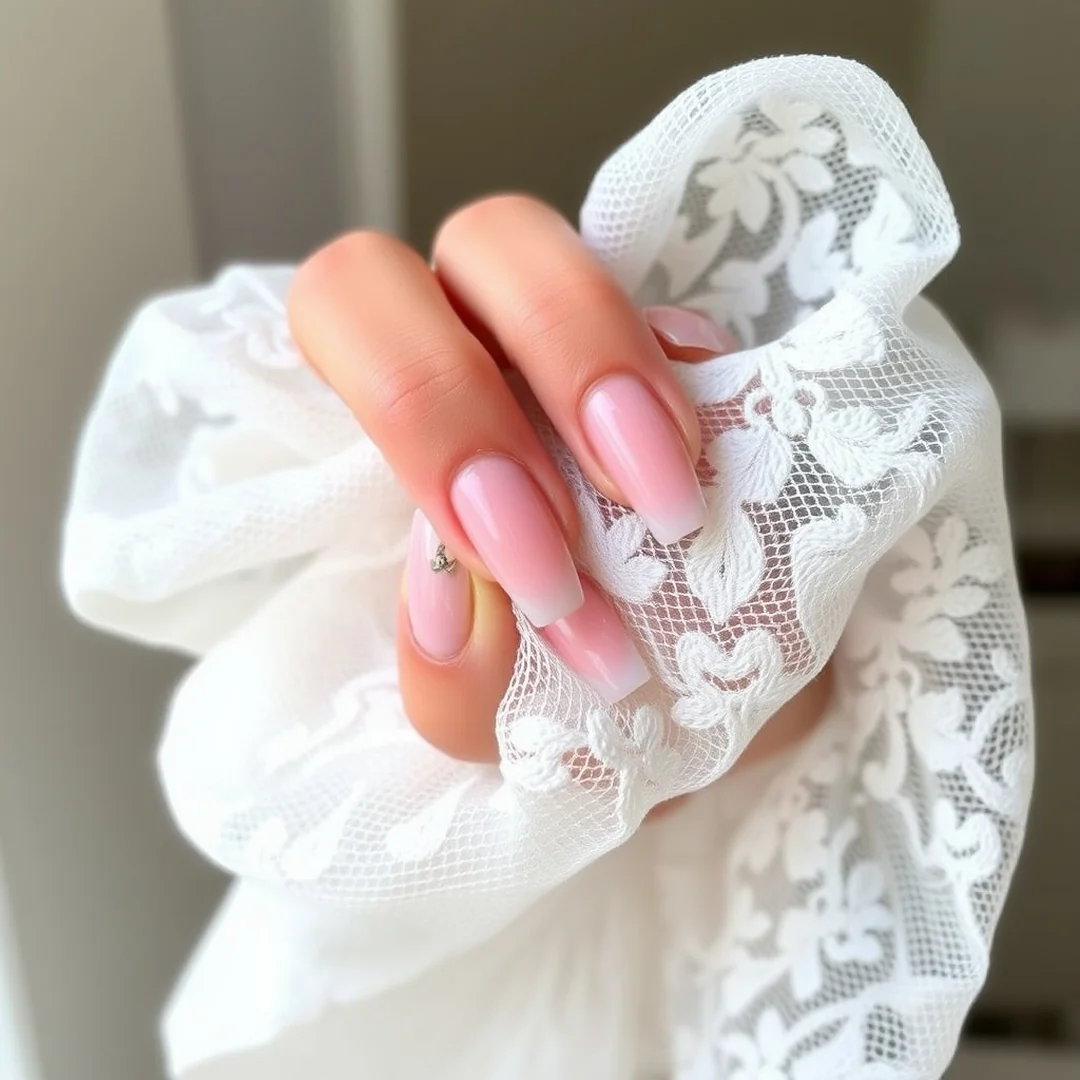 Short Square Bridal Nails - 25 Wedding Nails for Brides in 2026
