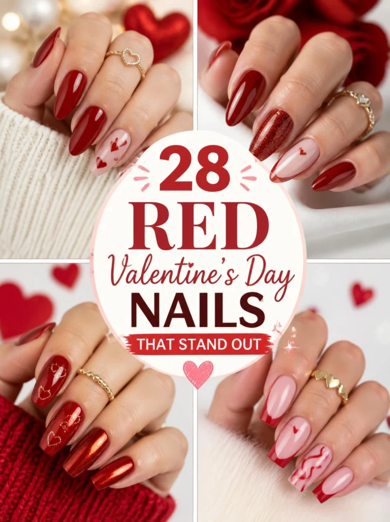 28 Red Valentine’s Day Nails That Stand Out