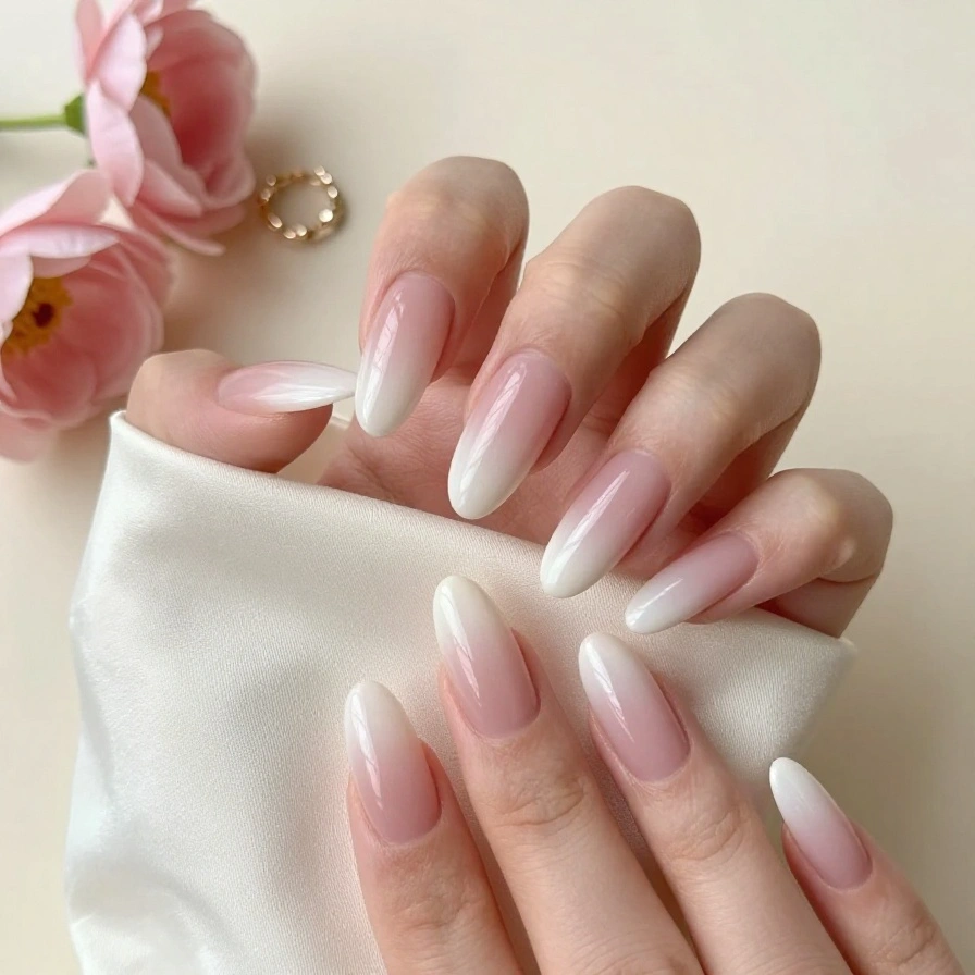 Blush Ombre Tips
