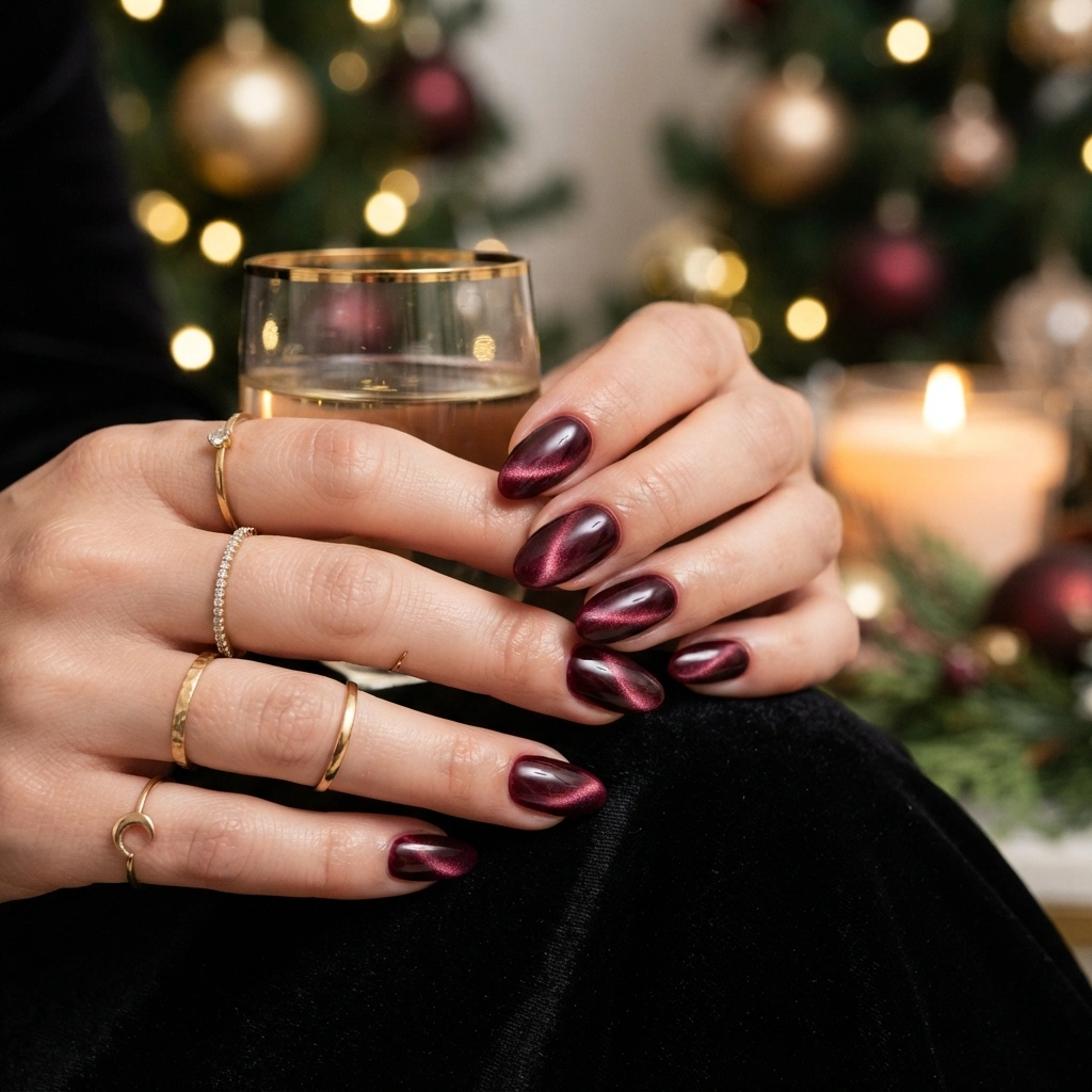 Burgundy Velvet Shine