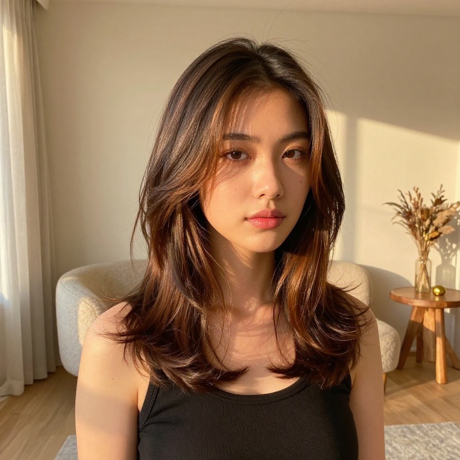 Caramel Face Framing