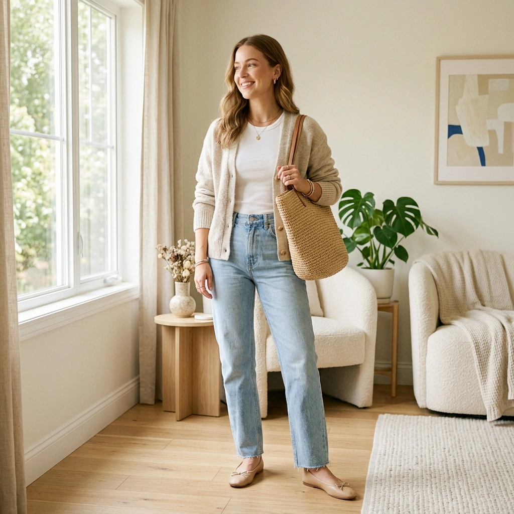 Cardigan And Jeans